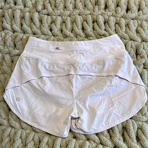 SOLD Lululemon White Speed Up Shorts